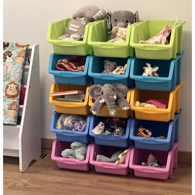 Stacking best sale toy bins